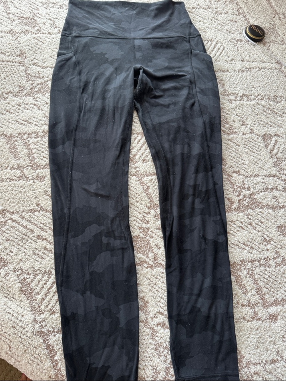 Lululemon Align Leggings Camo Black Pockets High Rise Size 6